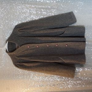 Women's gray wool pea coat